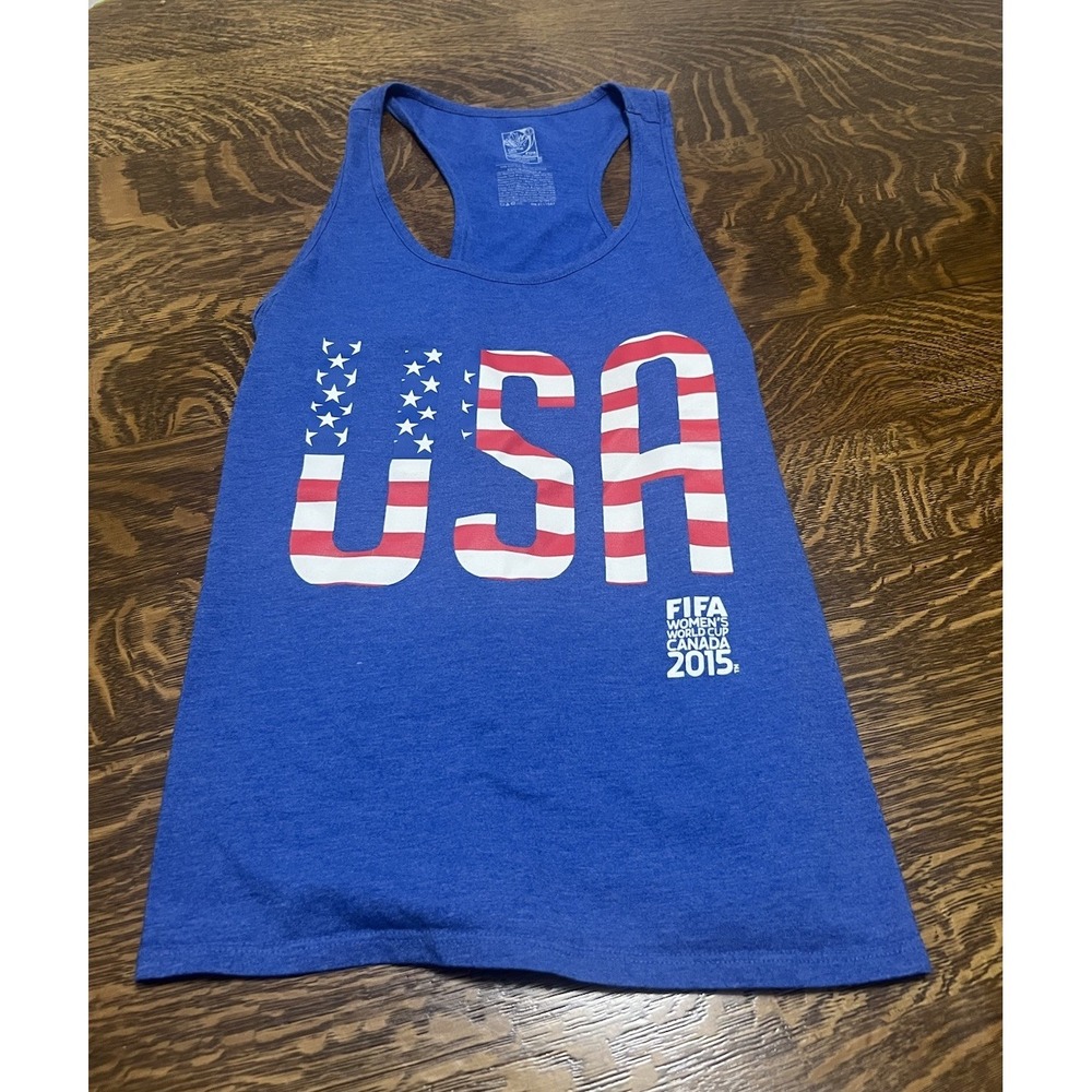 2015 FIFA Women's World Cup Racerback Tank Top Womens L Blue Canada Soccer